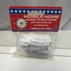 United States Hardware 24CT White Rosette Mobile Home Repair New. Price: $14.99.