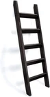Hallops Rustic Farmhouse Blanket Ladder, 5 Ft, Wooden, Wall Mount, 1 Shelf, Blac Open. Price: $10.99.