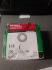 Hillman 811070 1/4" Galvanized Flat Washer, Box Of 100 . New. Price: $6.99.