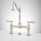 Signature Hardware 329220 Bridge Bathroom Faucet With Lever Handles Pop-up New. Price: $176.00.