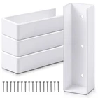 Innconee 4 Pack 1.5" X 5.5" Vinyl Fence Rail U-mount Bracket Kit With Screws ... New. Price: $23.74.