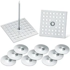 Hotop 100 Set 2-1/2 Inch Perforated Self Stick Insulation Pins 1.5 Round New. Price: $58.38.