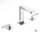 Symmons SLW-3612-1.0 Chrome Duro Widespread 2-HANDLE Bathroom Faucet With Drain Open. Price: $250.00.