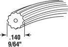 Prime-line P7662 Gray Vinyl Screen Retainer Spline 0.14 Dia. In. X 500 Ft. New. Price: $32.04.