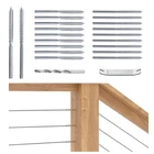 Muzata 40 Pack Cable Railing Hardware Kit Swage Lag Screws 1/8", Silver New. Price: $28.64.