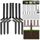 6-PACK Fence Post Repair Kit, 33.5" Heavy Duty Adjustable Black New. Price: $137.99.