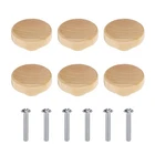 Uxcell 6PCS Knobs 1.5"(38MM) Wooden Flat Round Dresser Drawer Pulls New. Price: $12.91.