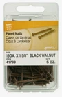 Hillman Flat 1-5/8 In Black Walnut Panel Nail Smooth Steel 15GA 41799 New. Price: $5.99.