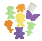 Perler 22645 Fuse Bead Pegboards 7-PACK-BOY/GIRL/BEAR/MONKEY/BUTTERFLY/2 Flowers New. Price: $15.29.
