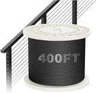 400FT 1/8" Black Deck Railing Cable T316 Stainless Steel For 7X7 Strands New. Price: $109.50.