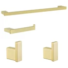 Random Brushed Gold Towel Bar Set 4 Piece Bathroom Hardware Include 18 Inch New. Price: $94.06.
