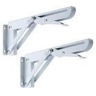 Sumnacon Sturdy Folding Shelf Brackets - Heavy Duty White Metal Triangle Table New. Price: $18.19.