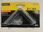 Stanley 75-5690 CD994 Double Wide Corner Braces, 2-1/2" Zinc Plated, Pcs New. Price: $8.49.
