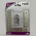 National Hardware N348-342 Flat Corner Brace, Stainless Steel, X 3/4", V417 New. Price: $11.81.