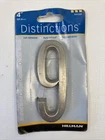 Hillman Distinctions #9 843289 4" Brushed Nickel House Number Metal Address New. Price: $5.74.