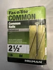 Hillman 461281 Fas-n-tite Galvanized Common Nails 2-1/2" 1-LB New. Price: $5.50.