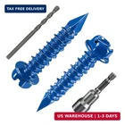 WENSILON(30 Pcs) 3/16" * 1-1/4" Slotted Concrete Screws Anchor Blue Hexagon New. Price: $9.92.