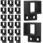 Zonon 20 Pc X -1/8" Blk Aluminum Fence Brackets Standard Wall Mount For Rail Open. Price: $254.99.