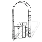 Vidaxl Garden Arch With Decorative Doors, White 90.6"H 14.6"W New. Price: $101.99.