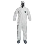 Dupont Hooded Disposable Coveralls, 2XL, White, Zipper NB122SWH2X002500 New. Price: $167.74.