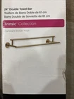 Delta Trinsic 24-IN Double Champagne Bronze Wall Mount Towel Bar Open. Price: $74.99.