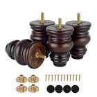 Michanco 4" Furniture Legs Set Wooden Bun Feet For Couch Sofa Ottoman New. Price: $45.39.