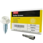#8 1/2" Self-tapping Gutter Screws White Painted Hex Head Zinc Plated Finish, New. Price: $15.99.