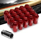 J2 Aluminum Red Open Knurled End Acorn M12 X 1.50 24MM OD/44MM Lug Nuts New. Price: $49.99.
