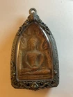 Old Thai Khun Paen Style Clay Buddha Amulet Pendant In Case. Price: $150.00.