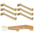 Floating Shelf Brackets 6 Pcs 12-INCH Heavy Duty Wall Mounted Gold Metal New. Price: $48.07.