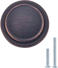 Amazon Basics Straight Top Ring Cabinet Knob, 1.25-INCH Diameter, Oil Rubbed Bro New. Price: $28.71.