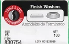 Hillman No. 8 Finish Washer Stainless Steel 100/BOX New. Price: $11.72.