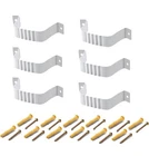 Vyh 6-PACK Gutter Downspout Straps 2X3 White Aluminum Wall Bracket Fastener Set Open. Price: $19.99.