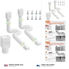 Vevor Rain Gutter Downspout Extensions, 2-PACK Flexible Extender, D... New. Price: $44.28.