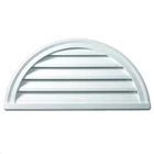 36" X 18" White Polyurethane Weather Resistant Half Round Gable Louver. Price: $160.39.