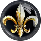 Fleur De Lis Art 4 Pcs Knobs 30MM Drawer Kitchen Cabinets Dresser Cupboa New. Price: $34.99.