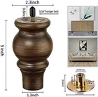 Shanjue Wood Furniture Legs 5 Inch Sofa Set 4 Round Brown Couch Feet New. Price: $22.10.