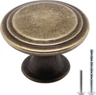 Knobs Antique Brass 25 Pack, 1.2 Inch Round Cabinets Kitchen New. Price: $24.44.