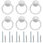 Bonsicoky 6PCS White Ring Handle Knobs Round Drawer Pieces, New. Price: $9.11.