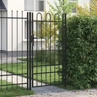 Vidaxl Boxtel Single Arched Fence Gate Black Powder Coated Steel 39 4" 88 6" New. Price: $187.83.