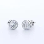 Stud Earrings 14K Gold Classic Bezel Set 2.51 Carat Round Natural Diamond H SI2 New. Price: $12229.80.