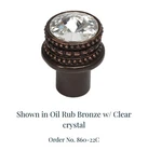 Carpe Diem Hardware Cache Collection Knob Oil Rub Bronze Clear Crystal New. Price: $29.95.