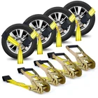 Tire Straps For Car Trailer, Wheel Tie Down 2" X 10' With Snap Hooks,... New. Price: $75.05.