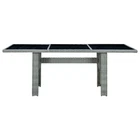 Outdoor Dining Table Garden Porch Patio With Glass Top Pe Rattan Vidaxl New. Price: $347.99.