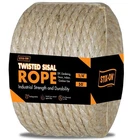 Twisted Sisal Rope 50' X 1/4" Twine Multipurpose For New. Price: $21.73.