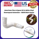 Amerimax Flex-a-spout 55 White Vinyl Downspout Extension 85010 Rain Gutter New. Price: $10.72.