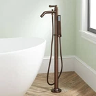 Freestanding Tub Faucet With Spray - Brass Lever Handle Ceramic Disc New. Price: $51.00.