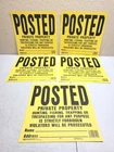5 Pack Hy-ko Yellow Plastic Sign, Posted Private Property YP-1 New. Price: $15.96.