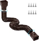 11.5FT Long Gutter Downspout Extensions Flexible, Drain Brown New. Price: $37.35.