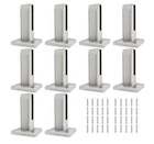 7 Pack 2.1LB T304 Stainless Steel Square Glass Railing Spigots Heavy Duty Open. Price: $44.99.